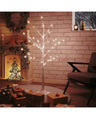 Bouleau blanc à LED 48 LED Blanc chaud 120 cm | Mobilier & Déco
