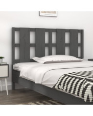 Tête de lit Gris 125,5x4x100 cm Bois massif de pin | Mobilier & Déco