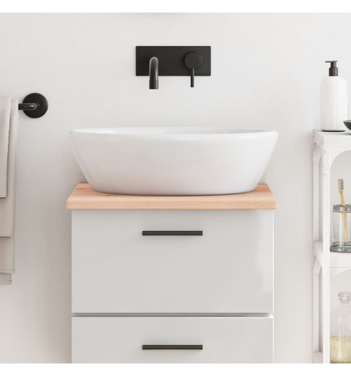 Comptoir de salle de bain 40x60x2 cm bois massif non traité | Mobilier & Déco