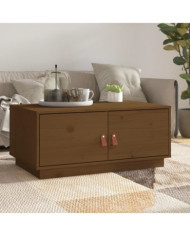 Table basse Marron miel 80x50x35 cm Bois massif de pin | Mobilier & Déco
