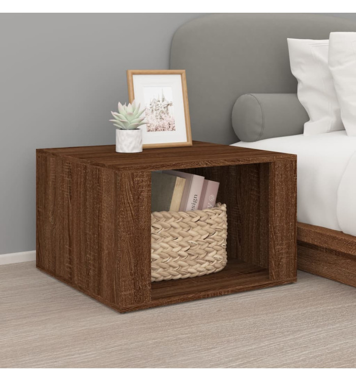 Table de chevet Chêne marron 57x55x36 cm Bois d'ingénierie | Mobilier & Déco