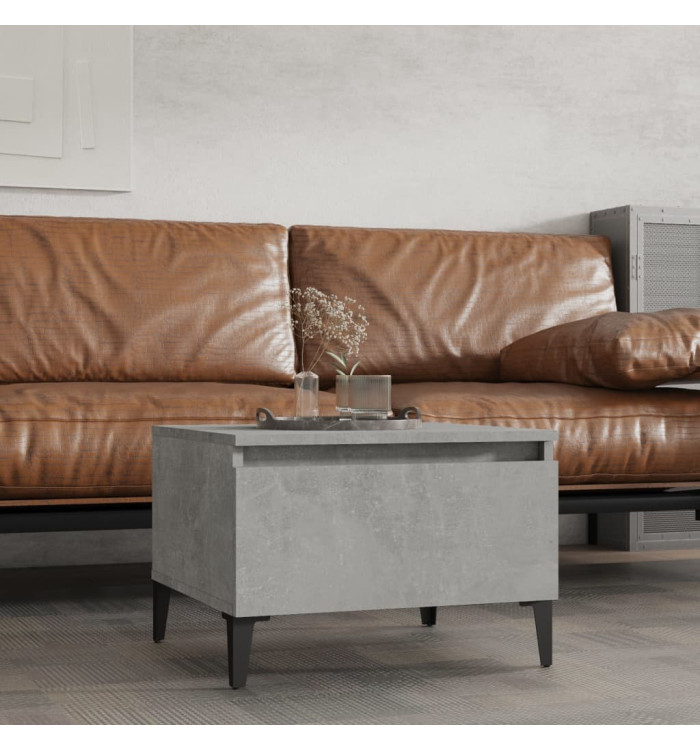 Table d'appoint Gris béton 50x46x35 cm Bois d'ingénierie | Mobilier & Déco