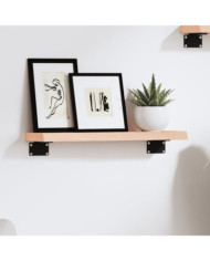 Étagère murale 40x10x2 cm bois de chêne massif non traité | Mobilier & Déco