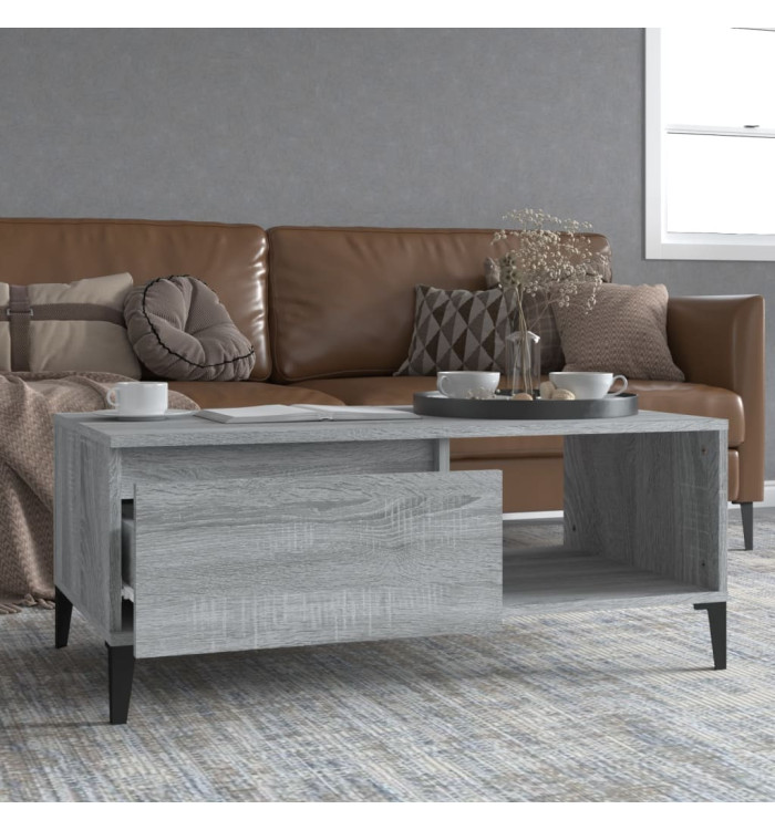 Table basse Sonoma gris 90x50x36,5 cm Bois d'ingénierie | Mobilier & Déco