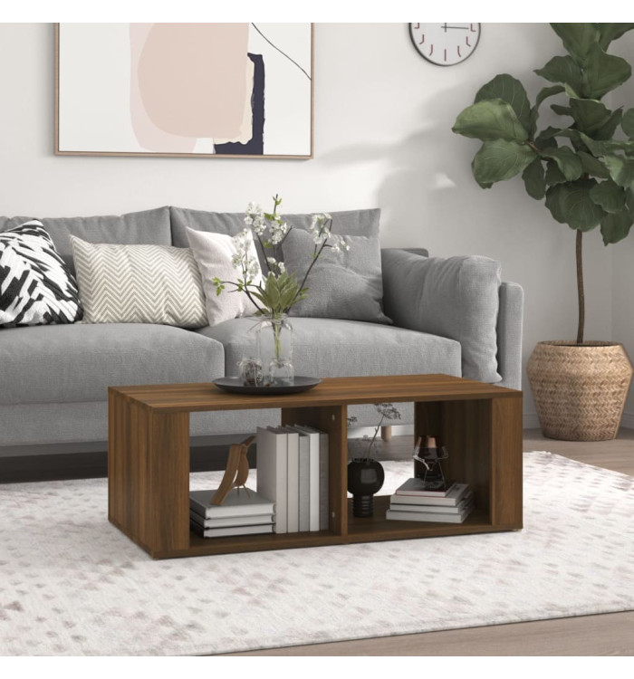 Table basse Chêne marron 100x50x36 cm Bois d'ingénierie | Mobilier & Déco