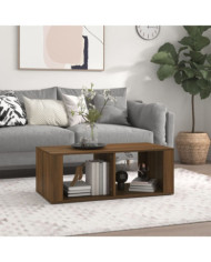 Table basse Chêne marron 100x50x36 cm Bois d'ingénierie | Mobilier & Déco