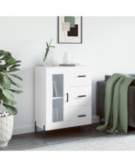 Buffet blanc 69,5x34x90 cm bois d'ingénierie | Mobilier & Déco