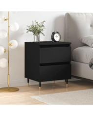 Table de chevet Noir 40x35x50 cm Bois d’ingénierie | Mobilier & Déco