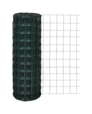 Clôture euro Acier 25 x 0,8 m Vert | Mobilier & Déco