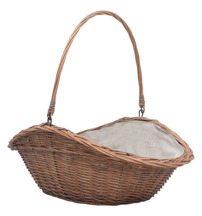 Panier à bois de chauffage avec poignée 60x44x55 cm Saule | Mobilier & Déco