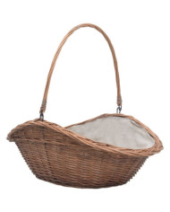 Panier à bois de chauffage avec poignée 60x44x55 cm Saule | Mobilier & Déco