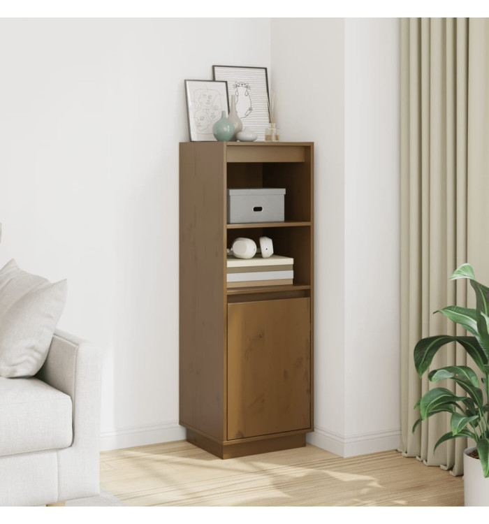 Buffet haut Marron miel 37x34x110 cm Bois massif de pin | Mobilier & Déco