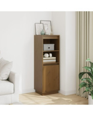 Buffet haut Marron miel 37x34x110 cm Bois massif de pin | Mobilier & Déco