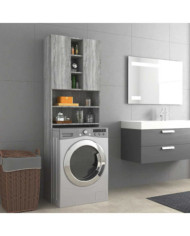 Meuble pour machine à laver Sonoma gris 64x25,5x190 cm | Mobilier & Déco