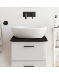 Comptoir de salle de bain marron foncé 40x50x2 cm bois traité | Mobilier & Déco