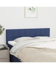 Têtes de lit 2 pcs Bleu 72x5x78/88 cm Tissu | Mobilier & Déco