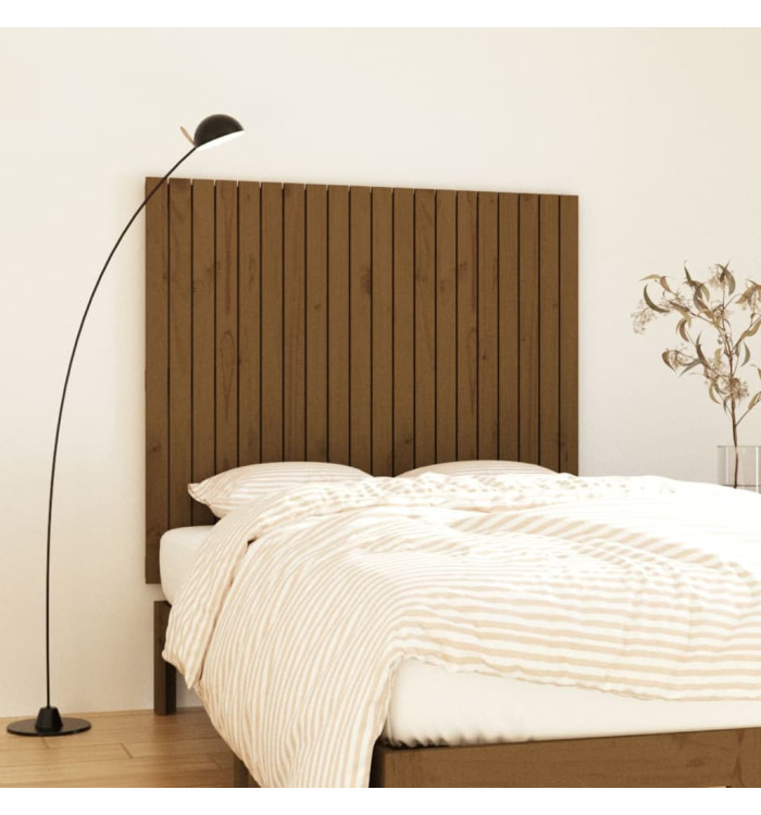 Tête de lit murale Marron miel 127,5x3x110cm Bois massif de pin | Mobilier & Déco