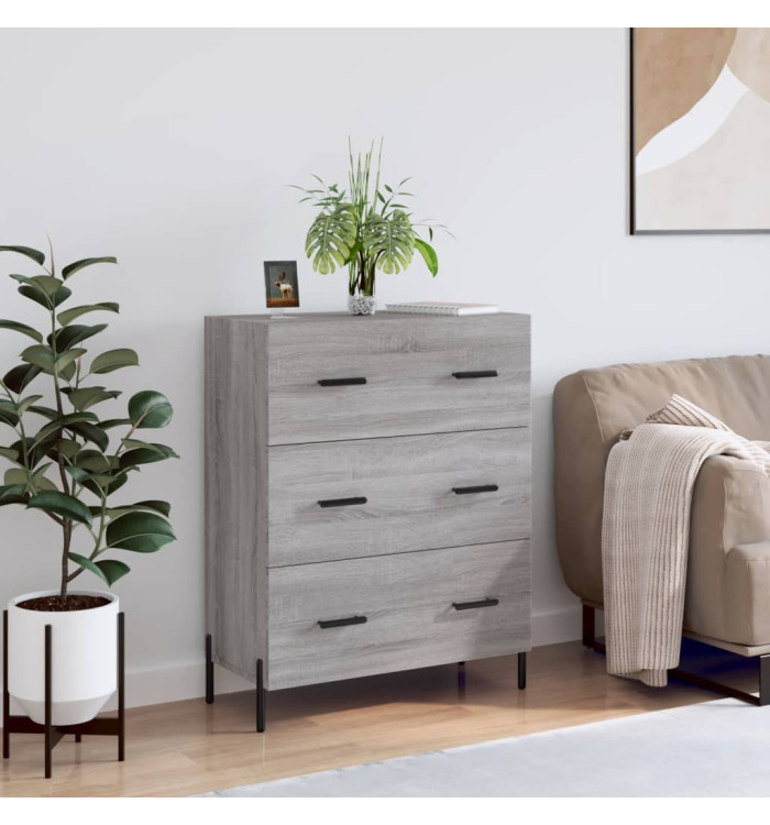 Buffet sonoma gris 69,5x34x90 cm bois d'ingénierie | Mobilier & Déco