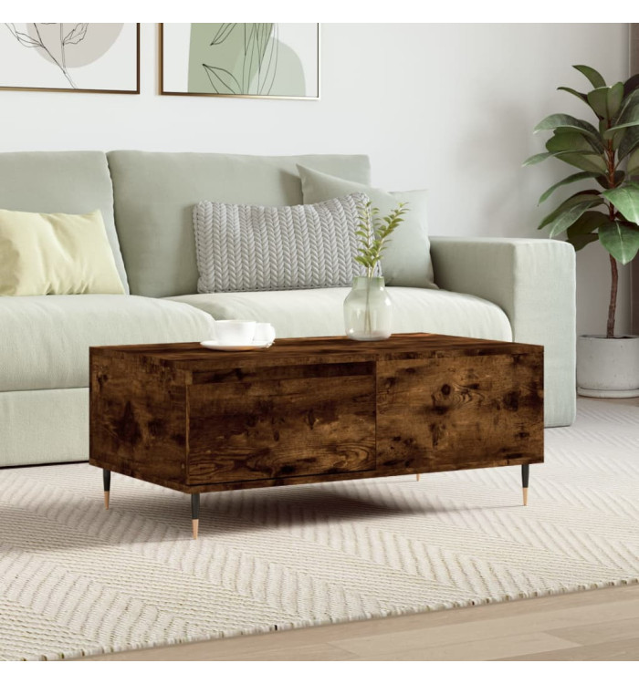 Table basse Chêne fumé 90x50x36,5 cm Bois d'ingénierie | Mobilier & Déco