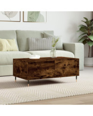 Table basse Chêne fumé 90x50x36,5 cm Bois d'ingénierie | Mobilier & Déco