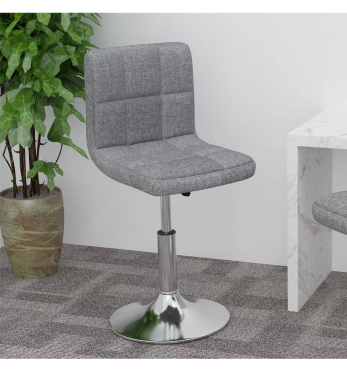 Tabouret de bar pivotant Gris clair Tissu | Mobilier & Déco