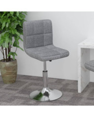 Tabouret de bar pivotant Gris clair Tissu | Mobilier & Déco