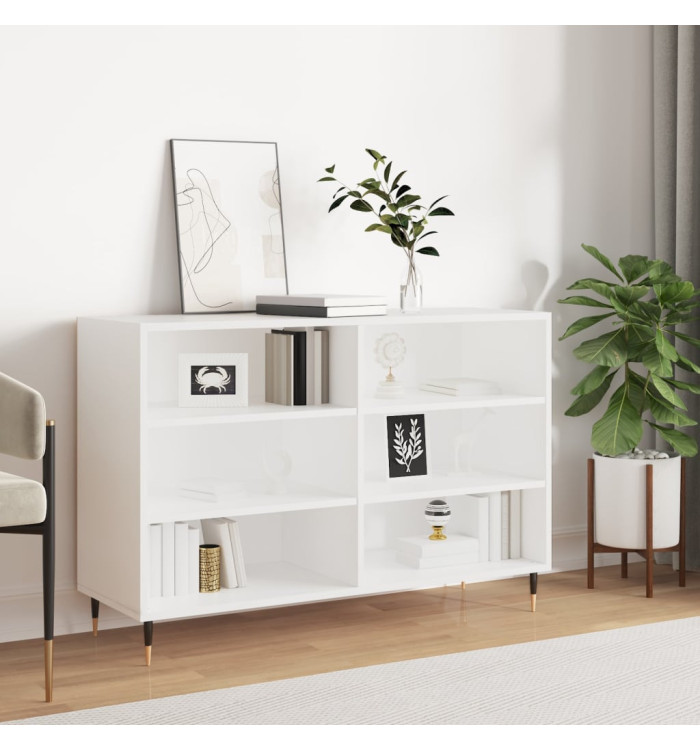 Buffet blanc 103,5x35x70 cm bois d'ingénierie | Mobilier & Déco