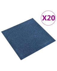 Dalles de tapis de sol 20 pcs 5 m² 50x50 cm Bleu foncé | Mobilier & Déco