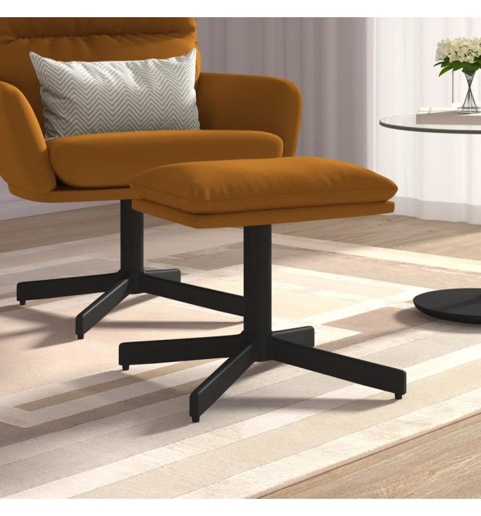 Repose-pied Marron 60x60x36 cm Velours | Mobilier & Déco
