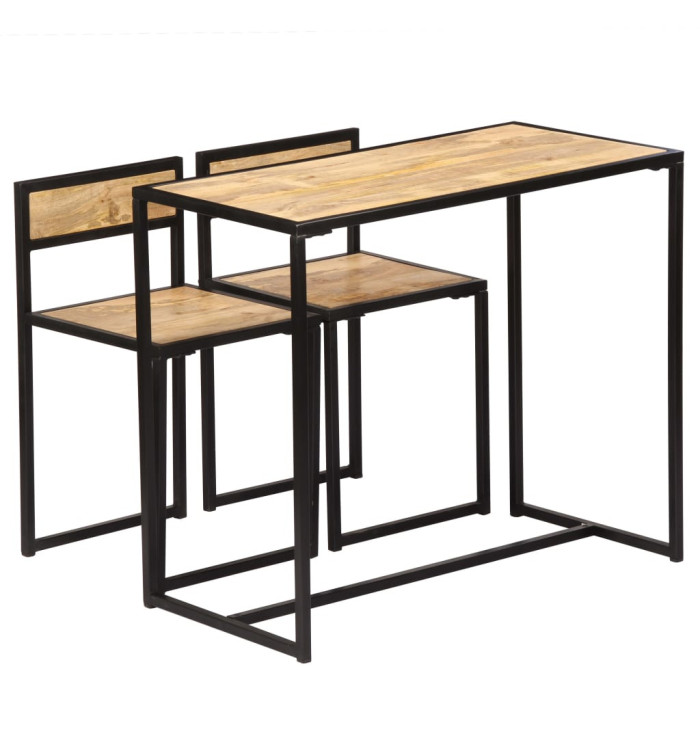 Ensemble de salle à dîner 3 pcs Bois de manguier solide | Mobilier & Déco