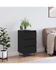 Buffet noir 40x35x70 cm bois d’ingénierie | Mobilier & Déco