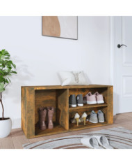 Armoire à chaussures Chêne fumé 100x35x45 cm Bois d'ingénierie | Mobilier & Déco