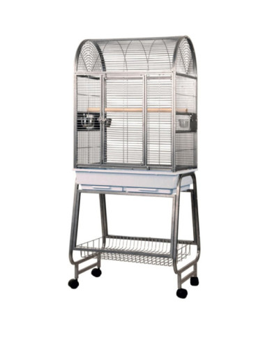 Strong Cage pour perroquets Villa Nora Gris 67,7 x 51,5 x 154 cm | Mobilier & Déco