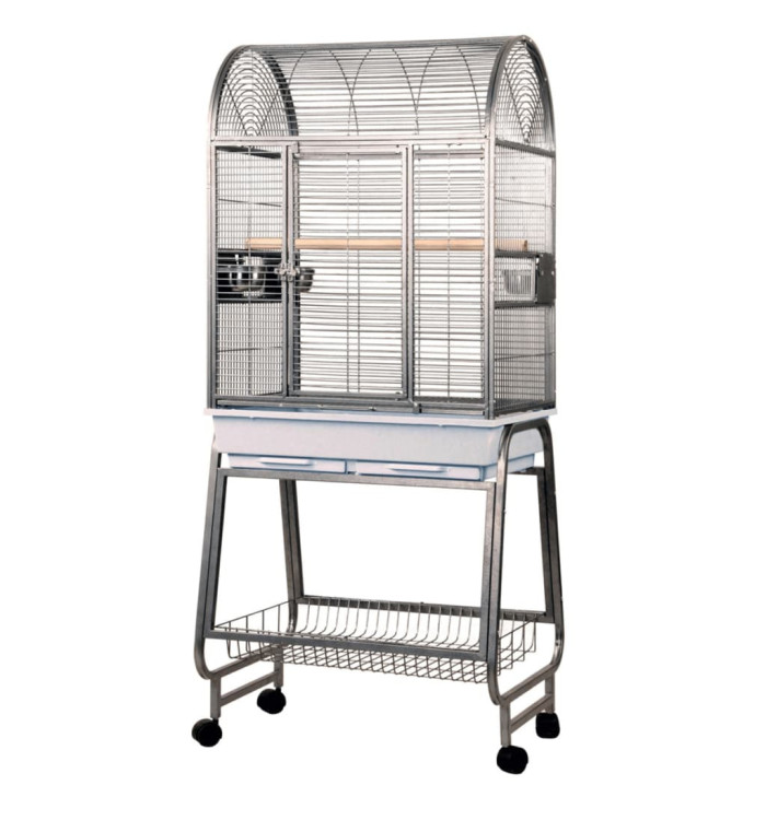 Strong Cage pour perroquets Villa Nora Gris 67,7 x 51,5 x 154 cm | Mobilier & Déco