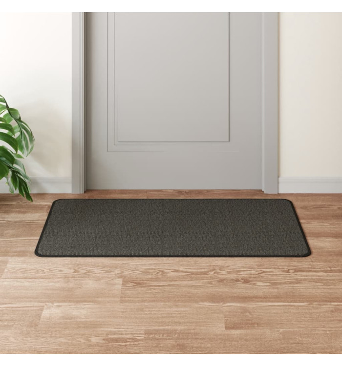 Tapis de couloir aspect sisal anthracite 50x100 cm | Mobilier & Déco