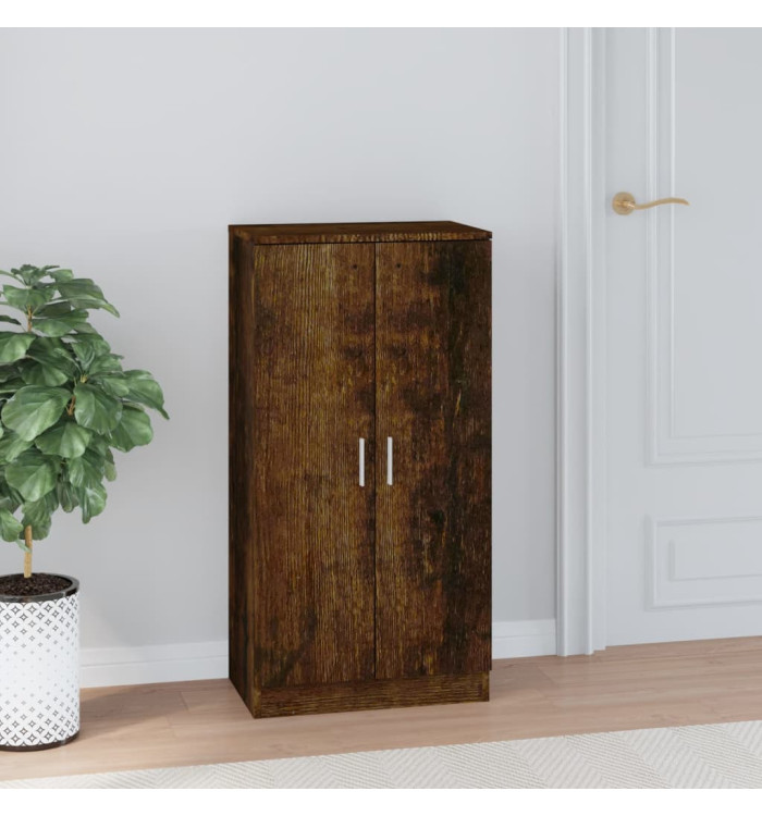Armoire à chaussures Chêne fumé 55x35x108 cm Bois d'ingénierie | Mobilier & Déco