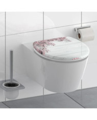 SCHÜTTE Siège de toilette avec fermeture en douceur FLOWERS et WOOD | Mobilier & Déco