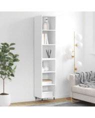 Buffet haut Blanc 34,5x32,5x180 cm Bois d'ingénierie | Mobilier & Déco