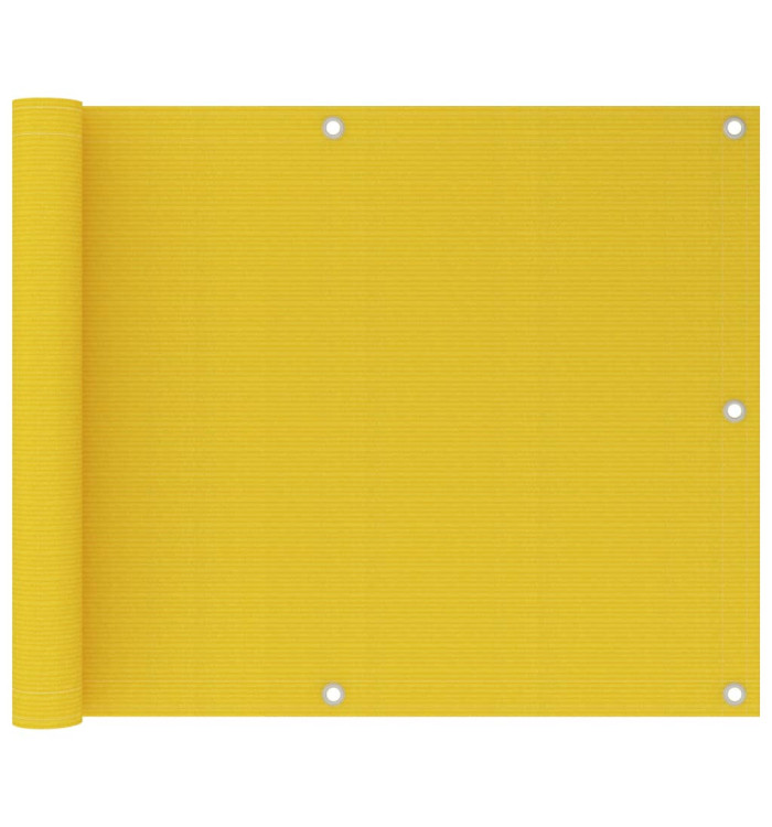 Écran de balcon Jaune 75x600 cm PEHD | Mobilier & Déco