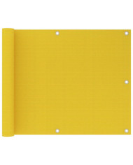 Écran de balcon Jaune 75x600 cm PEHD | Mobilier & Déco
