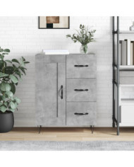 Buffet gris béton 69,5x34x90 cm bois d'ingénierie | Mobilier & Déco