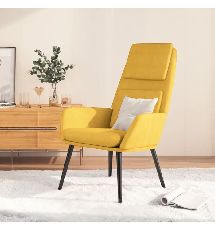 Chaise de relaxation Jaune moutarde Tissu | Mobilier & Déco