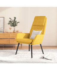 Chaise de relaxation Jaune moutarde Tissu | Mobilier & Déco