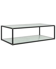 Table basse Blanc 120x60x35 cm Verre trempé | Mobilier & Déco