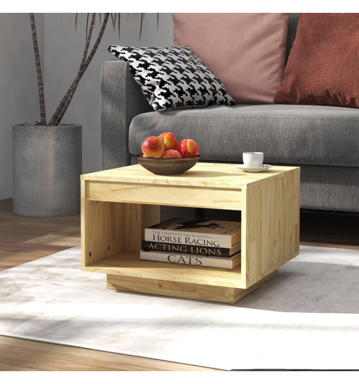 Table basse 50x50x33,5 cm bois de pin massif | Mobilier & Déco