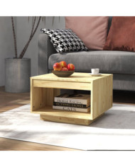 Table basse 50x50x33,5 cm bois de pin massif | Mobilier & Déco