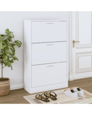 Armoire à chaussures Blanc 63x24x103 cm Bois d'ingénierie | Mobilier & Déco