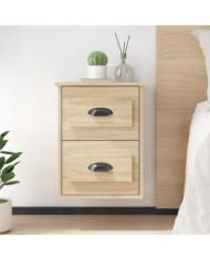 Table de chevet murale chêne sonoma 41,5x36x53 cm | Mobilier & Déco