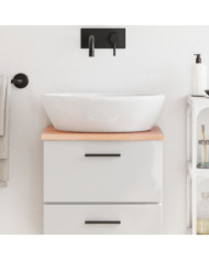 Comptoir de salle de bain marron clair 40x30x2 cm bois traité | Mobilier & Déco