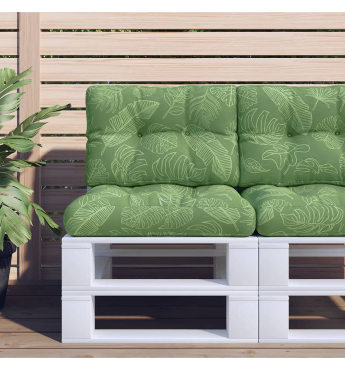 Coussins de palette lot de 2 motif de feuilles tissu | Mobilier & Déco
